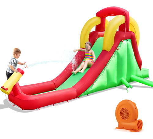 Costzon Tobogan Acuatico Inflable Parque Tobogane Compacto W