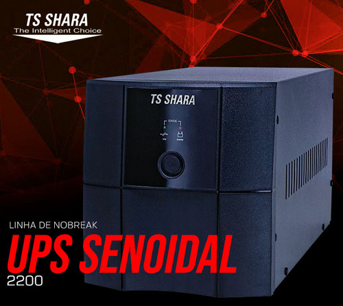 No Break Ts Shara UPS Senoidal 2200va biv  sup. bat. externa