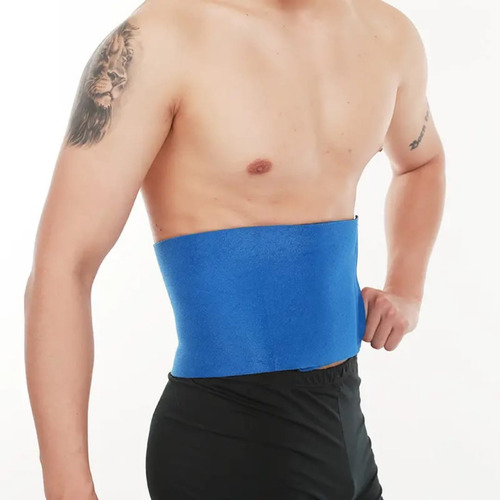 Faja Deportiva Látex Transpirable Reductora Crossfit Unisex Azul Único