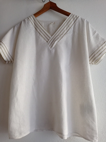 Blusa Dama De Lino Parisien Talle M Fresca Como Nueva