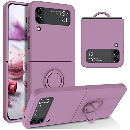 Funda Para Samsung Galaxy Z Flip 3 5g Lila Morado Delgada Si