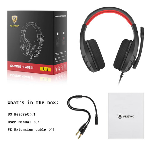 Audífonos Inalámbricos Para Juegos Nubwo U3 C/mic. P/pc, Ps4