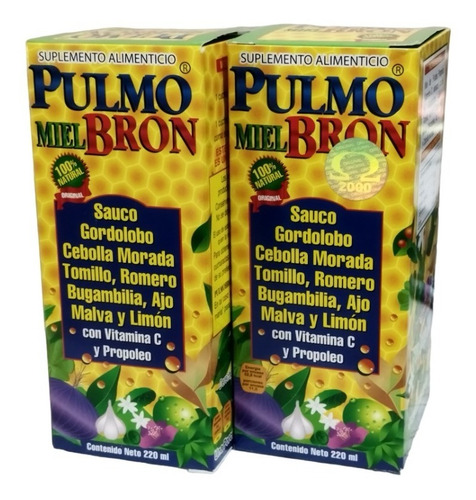 2 Pack Pulmo Bron Miel Con Vitamina C Nva Imagen