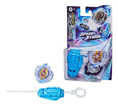 Imagen 4 de 4 de Beyblade Speedstorm Trompo + Lanzador Raid Luinor L6 Hasbro