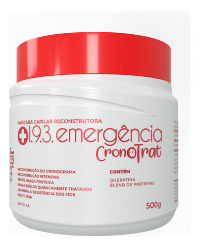 Máscara Emergência Bombeiro 193 Tróia Hair 500gr Perfumada