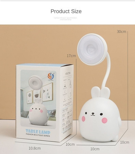 Lampara Escritorio Led Recargable Con Porta Lapiceros Kawaii