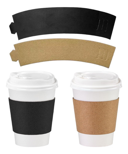 200 Fajillas - Mangas - Para Vaso De Bebida Caliente