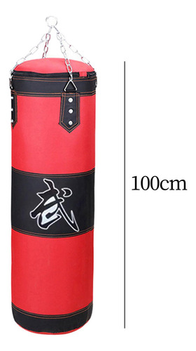 Saco De Boxe Pu Saco De Boxe Saco Pesado Vermelho 100cm