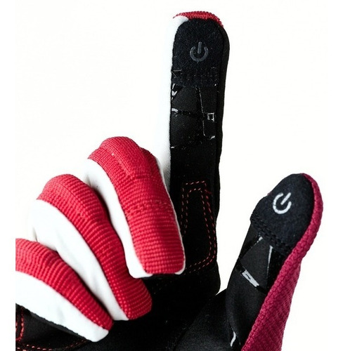 Imagen 2 de 7 de Guantes Moto Mujer Cortos Ls2 Dart 2 Rojo Gris