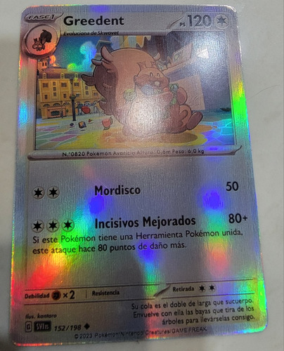 Tarjeta Pokemon Greedent Honorífica Ps 120