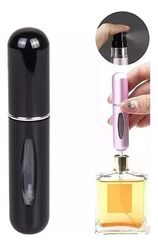 Mini Perfumero Recargable Atomizador Perfume Portátil 5ml Negro