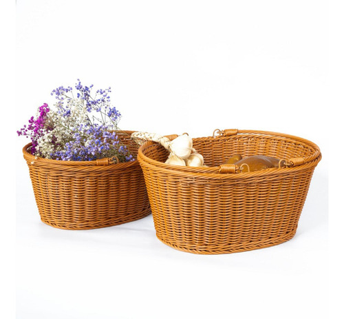 Cesta De Picnic Con Manijas De Canasta De 38 X 30 X 18 Cm