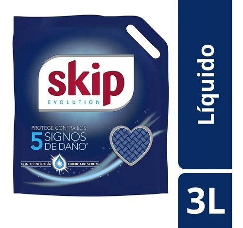 Skip Repuesto Jabon De Ropa Liquido Baja Espuma 3 Lt Clasico