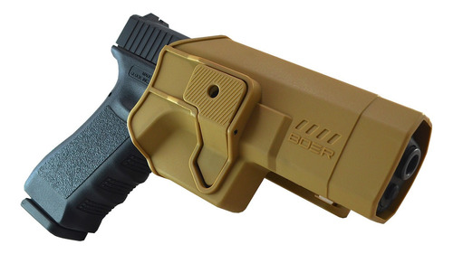Funda Pistolera Polímero Boer® Nivel 2 Glock 17/22/31 Coyote