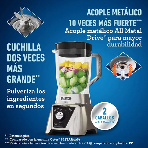 Imagen 8 de 9 de Licuadora Oster Blst3bc2t Xpert Blend Go 2l Jarra Tritan
