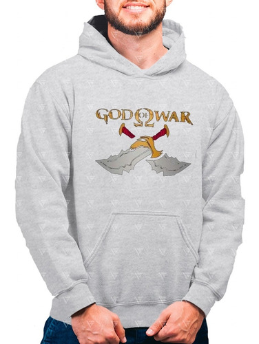 Poleron Estampado God Of War Kratos Logo Espadas Videojuego