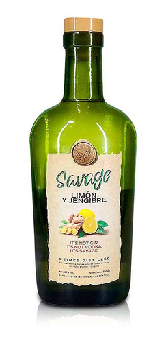 Imagen 1 de 10 de Not Gin Not Vodka Savage Limon Y Jengibre 750ml Tomate Algo®