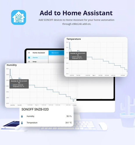 Sonoff Snzb-02d Sensor Temperatura Humedad Zigbee C/display