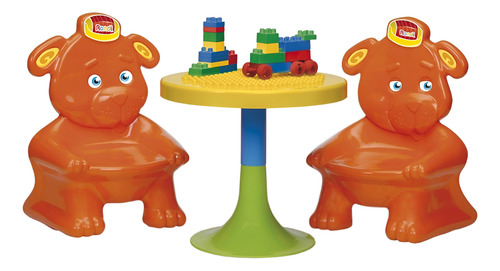 Mesa Y Sillas Didactica Con Bloques De Construccion Rondi