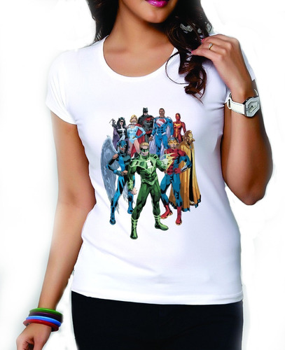 Blusas Alfa De Dama Blancas Dc Comics Diseños Liga 