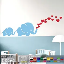 Comprar Vinilos Decorativos Elefante E Hijos Expulsando Corazones