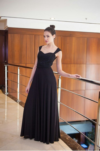 Imagem 2 de 4 de Vestido Formatura Madrinha Festa Longo Renda E Crepe