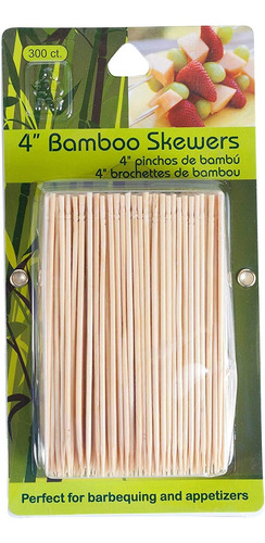 Brochetas De Bambú Para Aperitivos De 4 Pulgadas (300 Unidad