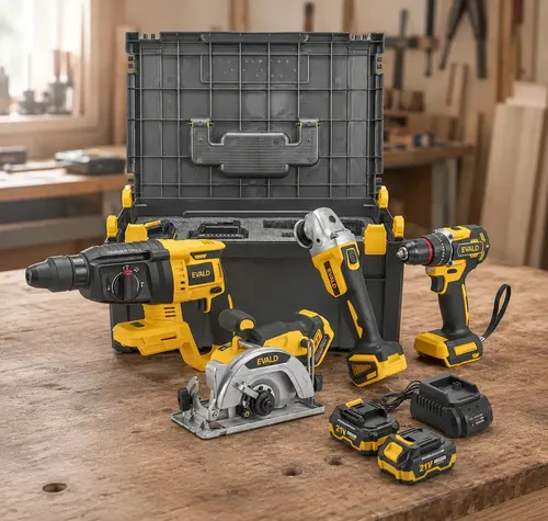 Kit de Ferramentas 4 em 1 21V Brushless Evald
