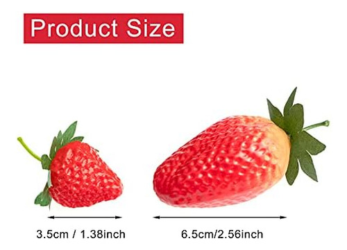 Videlly 20 Piezas Fresas Artificiales Fresas Falsas Fresas R