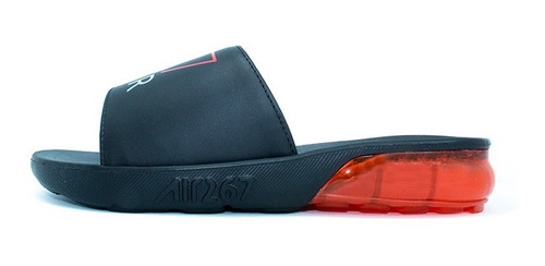 Imagen 4 de 4 de Sandalias Hombre Cr7-04 Rubber Negro Y Naranjo Moletto