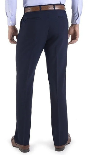 Imagen 2 de 5 de Pantalón Yale Hombre Vestir Liso Sin Pinzas Recto Marquiz