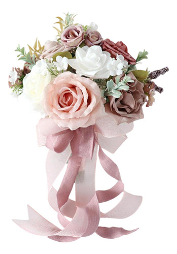 Boda Bouquet Bouquet Lanzando Flores De Rosa De Rosa Oscuro