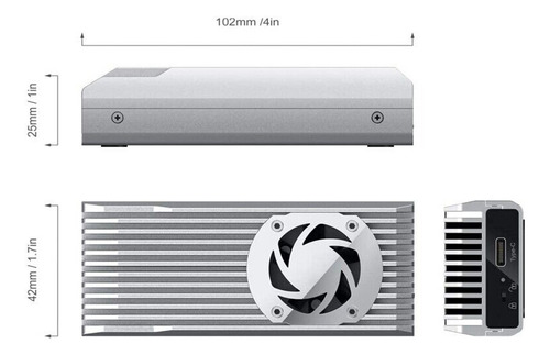 Dissipador De Calor M.2 Nvme Ssd Cooler Para 2230-2280 Ssds