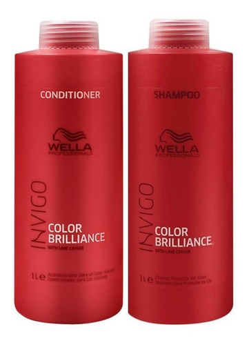 Imagem 1 de 1 de Wella Brilliance Kit Shampoo + Condicionador Invigo 1000 Ml