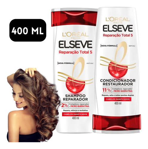 Kit Shampoo E Condicionador Loréal Elseve Reparação Total 5