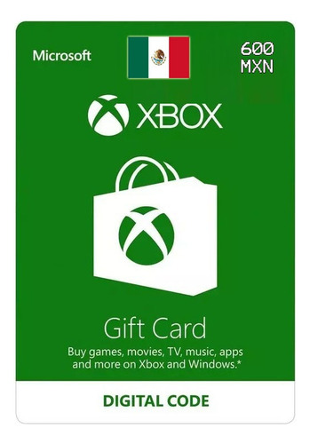 Tarjeta Xbox Gift Card Microsoft Código Digital Mexico 35