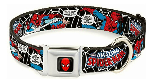 Buckle-down Jrny-spider-man In Action2 Collar Para Perro Con