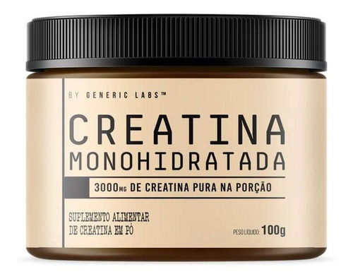 Creatina Monohidratada 100g Generic Labs Sabor Sem sabor