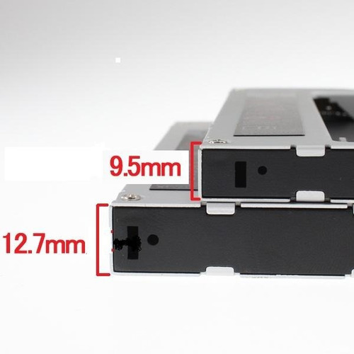Imagen 3 de 5 de Caddy 2° Disco Notebook 12,7mm Sata A Sata En Lectora Local