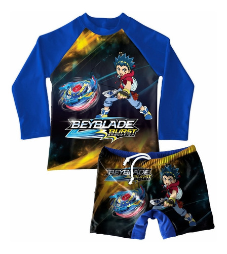 Conjunto De Traje De Baño Niño Beyblade Burst