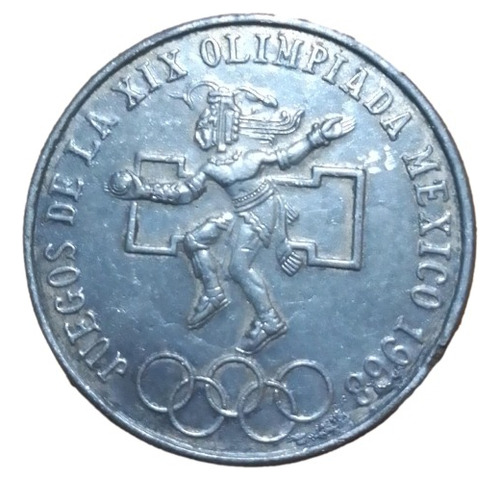 Moneda 25 Pesos Mexicanos Año 1968 - Monedas De Colección