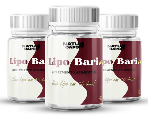 2 Potes De Lipobari 120 Cápsulas - Efeito Lipo Sem Sabor