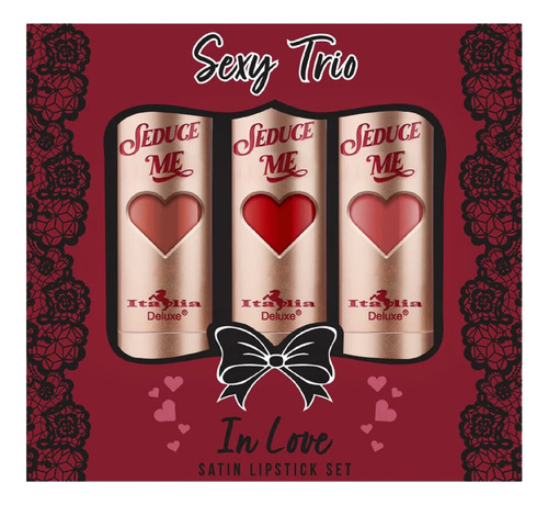 Set 3 Labiales Satinado Seduce In Love Italia Deluxe