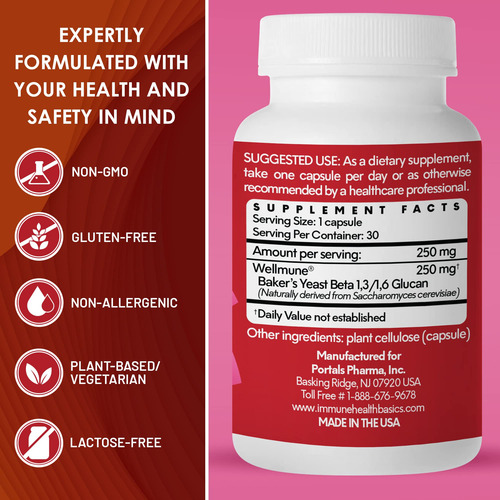 Immune Health Basics Beta Glucano Ultra Fuerte 30 Cápsulas