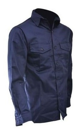 Camisa De Trabajo Gabardina Azul - Ynter Industrial  