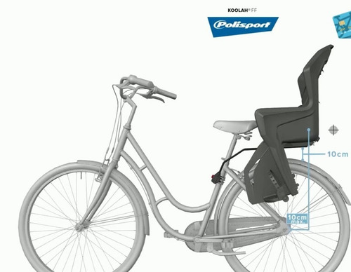 Imagen 4 de 7 de Silla Para Bicicleta Sin Parrilla Polsiport Koolah