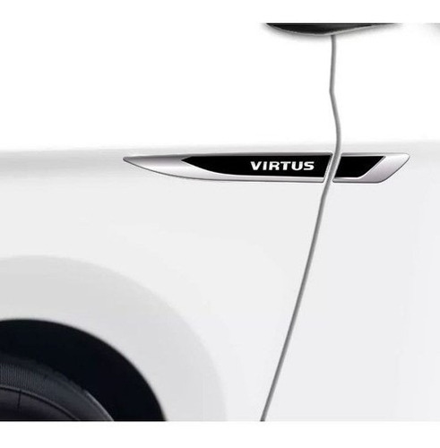 Emblema Resinado Aplique Lateral Virtus Decorativo Par