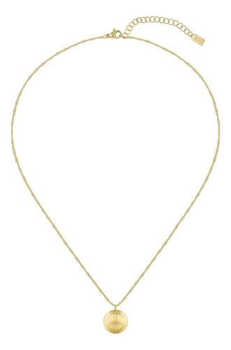 Collar Hugo Boss Medallion Dorado Para Mujer