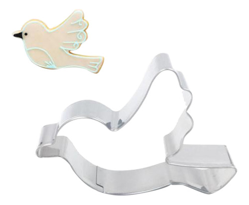 Molde Para Galletas Lovely Bird Pigeon, De Acero Inoxidable