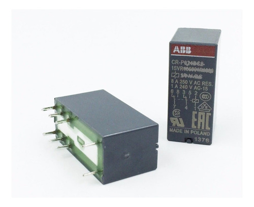 20 Piezas Cr-p024dc2 Relevador 8 Pines 24 Vdc Rele Abb